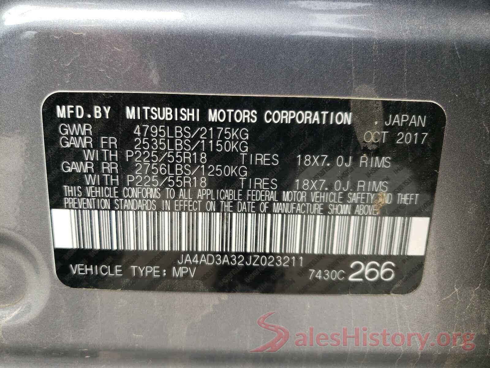 JA4AD3A32JZ023211 2018 MITSUBISHI OUTLANDER