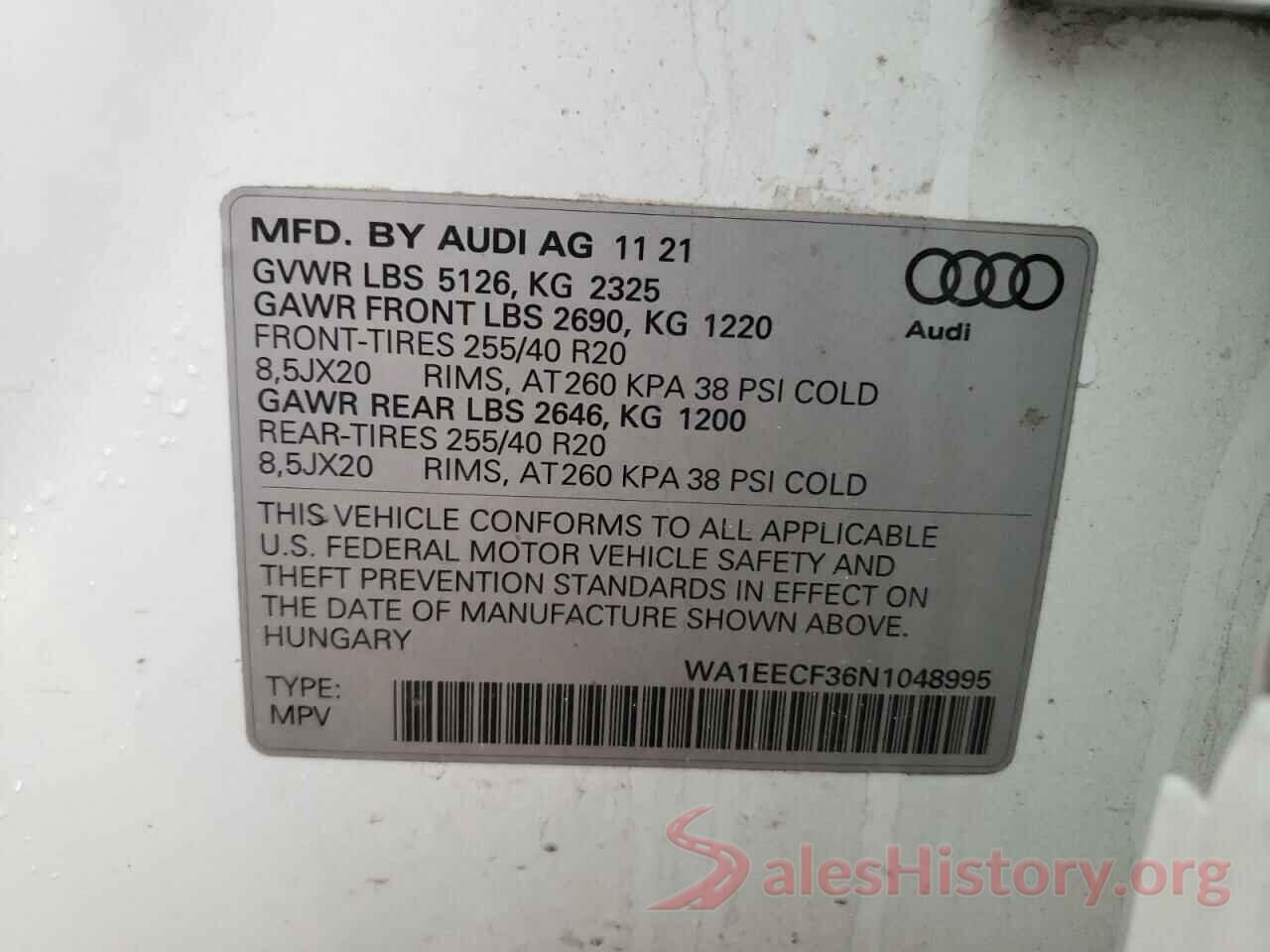 WA1EECF36N1048995 2022 AUDI Q3