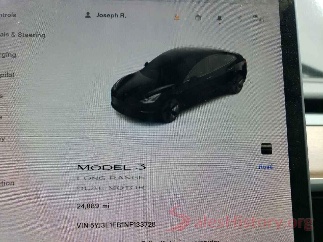 5YJ3E1EB1NF133728 2022 TESLA MODEL 3