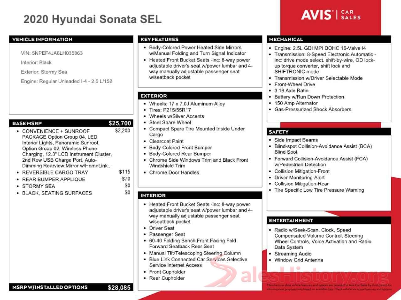 5NPEF4JA6LH035863 2020 HYUNDAI SONATA