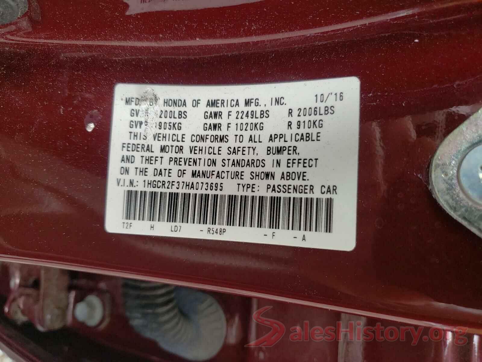 1HGCR2F37HA073695 2017 HONDA ACCORD