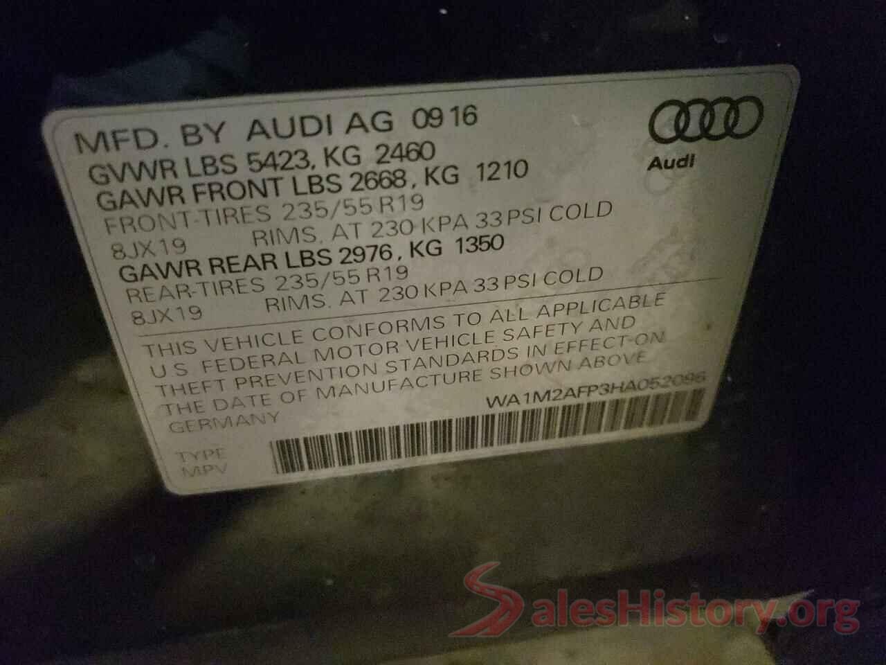 WA1M2AFP3HA052096 2017 AUDI Q5