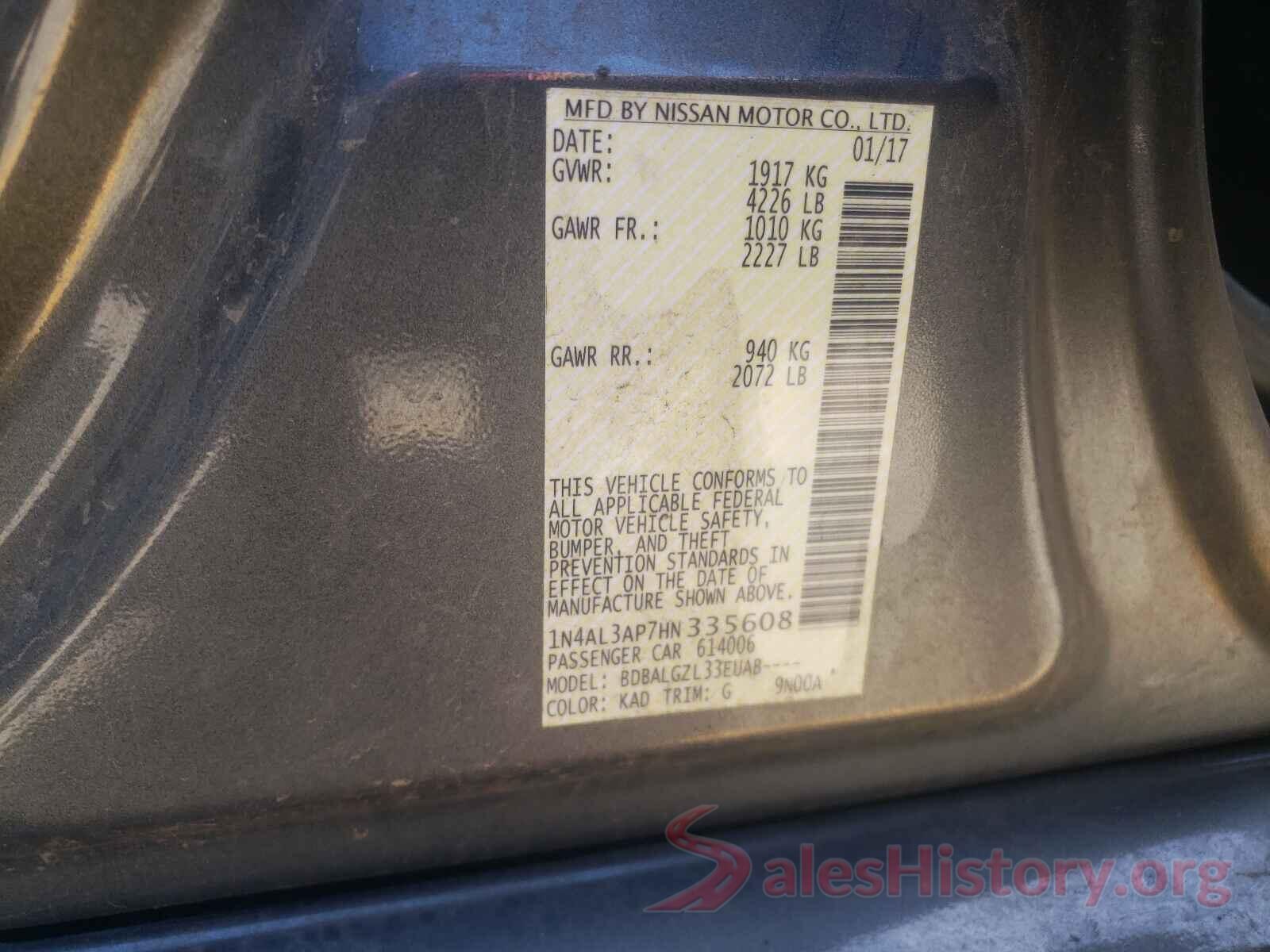 1N4AL3AP7HN335608 2017 NISSAN ALTIMA