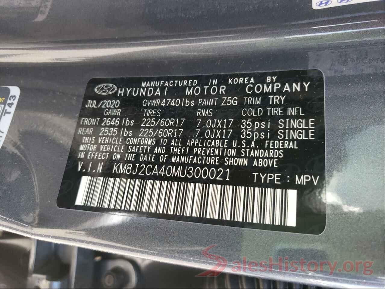 KM8J2CA40MU300021 2021 HYUNDAI TUCSON