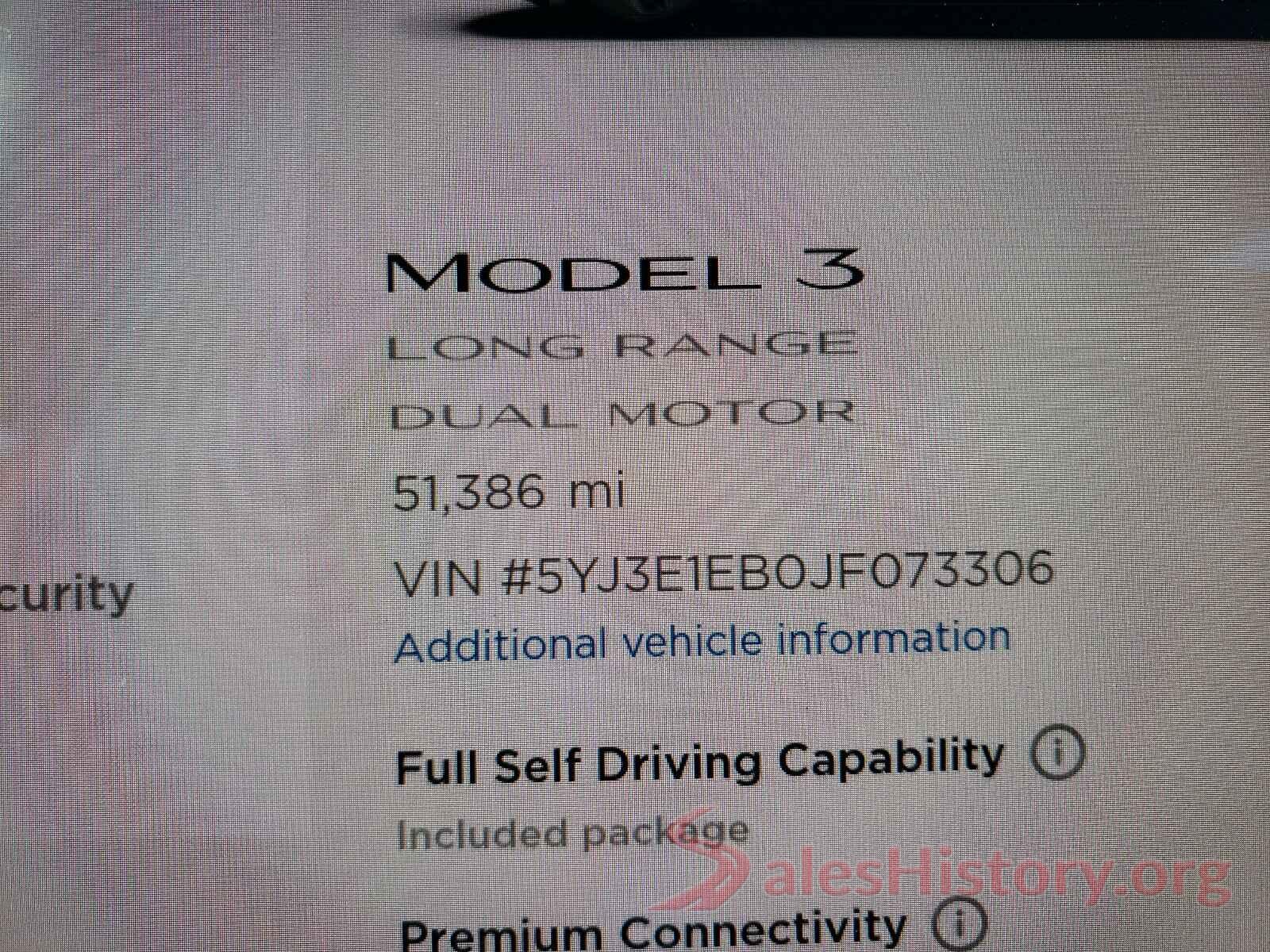 5YJ3E1EB0JF073306 2018 TESLA MODEL 3