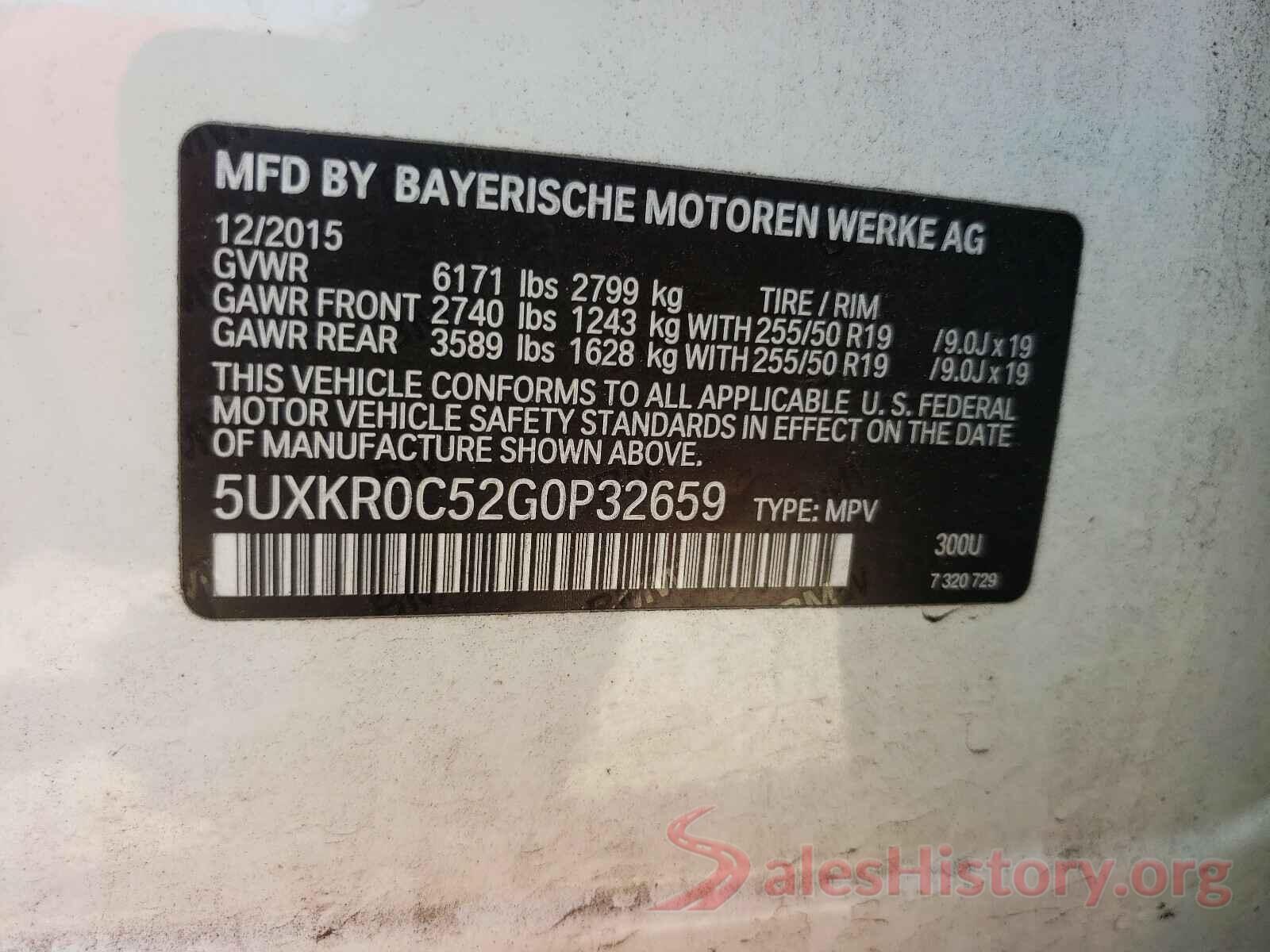 5UXKR0C52G0P32659 2016 BMW X5