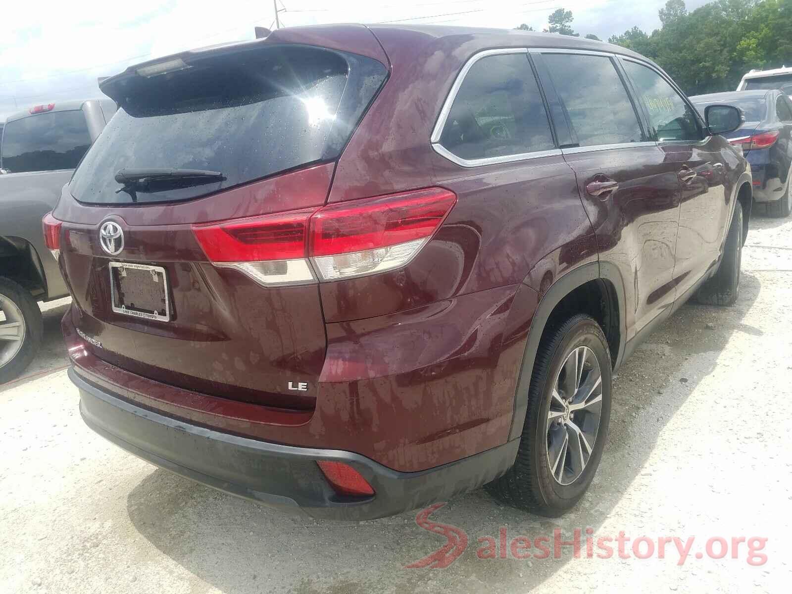 5TDZZRFH4KS366316 2019 TOYOTA HIGHLANDER