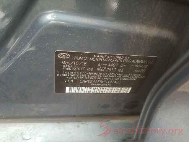 5NPE24AF5HH441423 2017 HYUNDAI SONATA