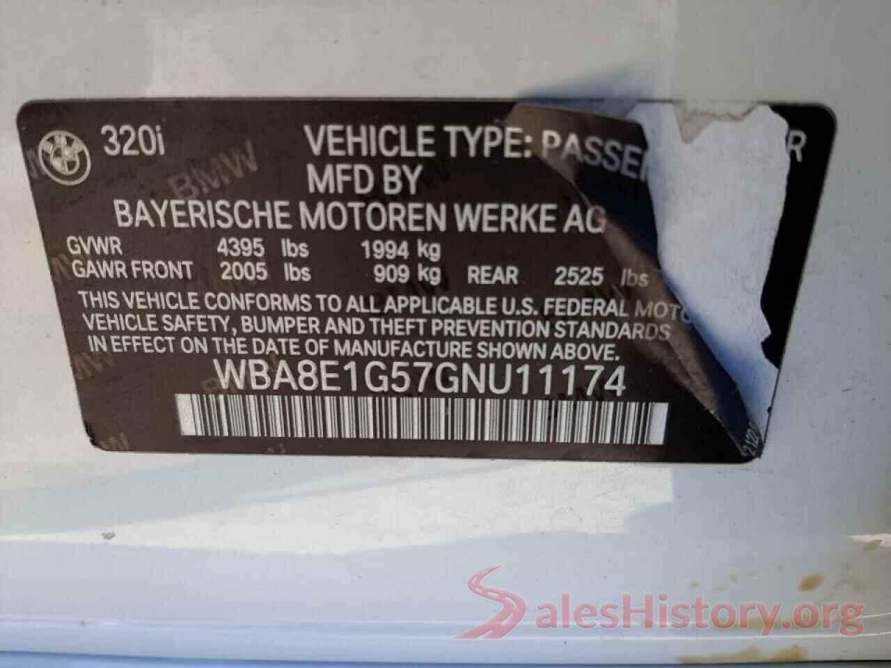 WBA8E1G57GNU11174 2016 BMW 3 SERIES