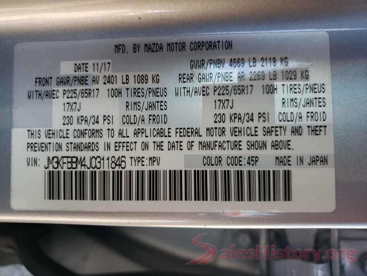 JM3KFBBM4J0311846 2018 MAZDA CX-5