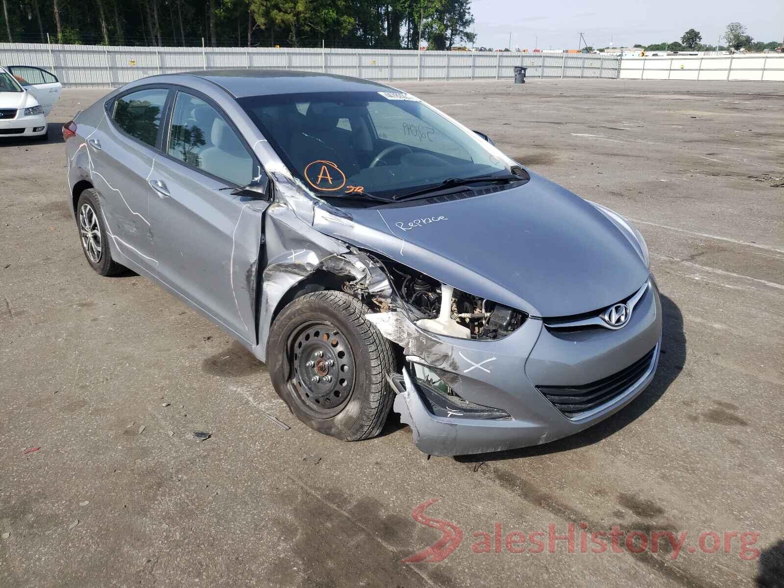 5NPDH4AE3GH670277 2016 HYUNDAI ELANTRA