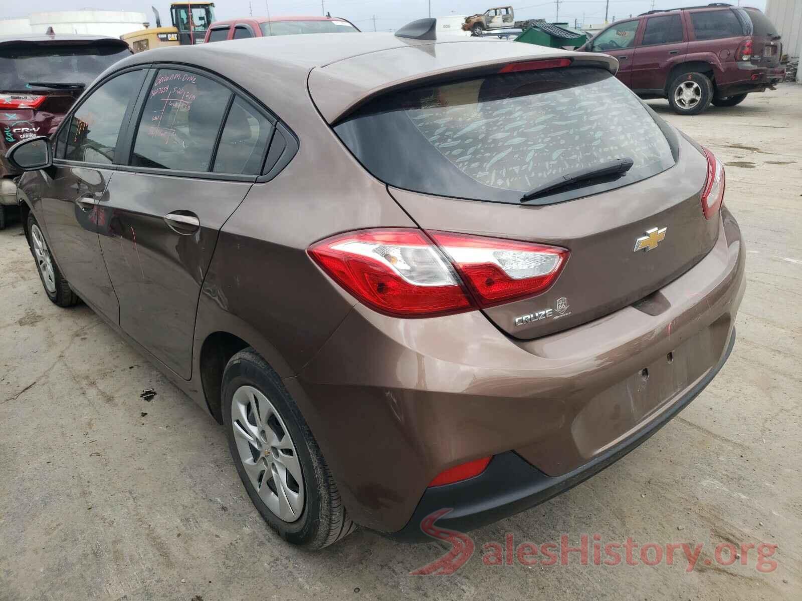 3G1BC6SMXKS563256 2019 CHEVROLET CRUZE