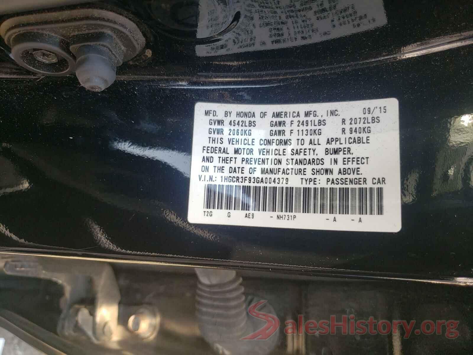 1HGCR3F93GA004379 2016 HONDA ACCORD