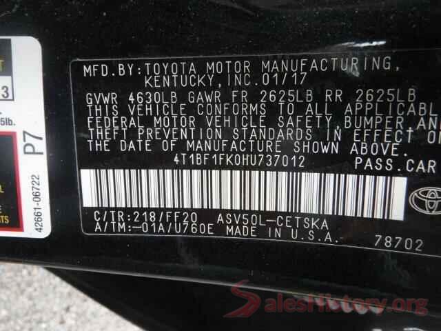 4T1BF1FK0HU737012 2017 TOYOTA CAMRY