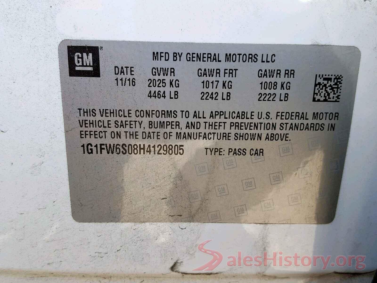 1G1FW6S08H4129805 2017 CHEVROLET BOLT