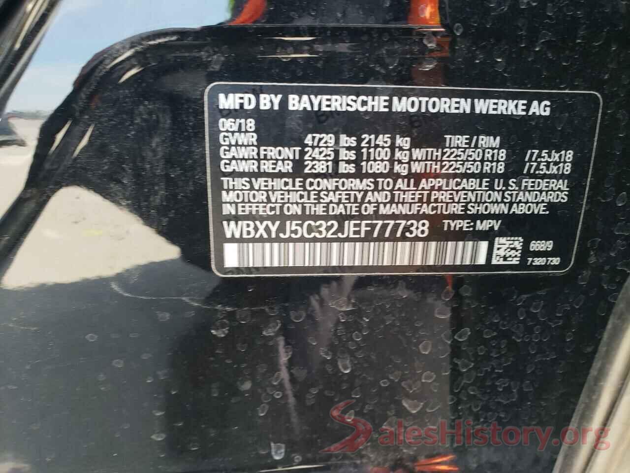 WBXYJ5C32JEF77738 2018 BMW X2