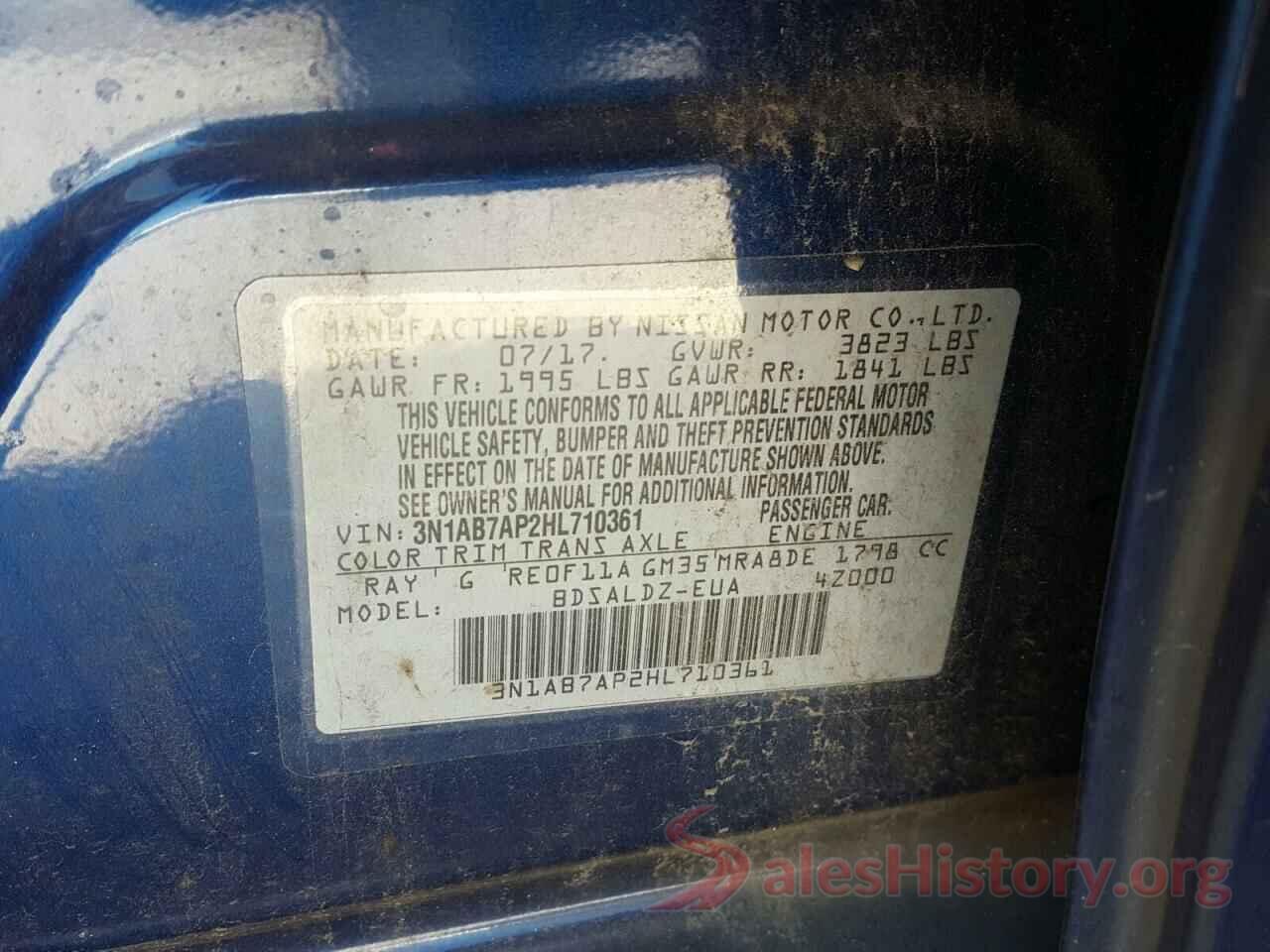 3N1AB7AP2HL710361 2017 NISSAN SENTRA