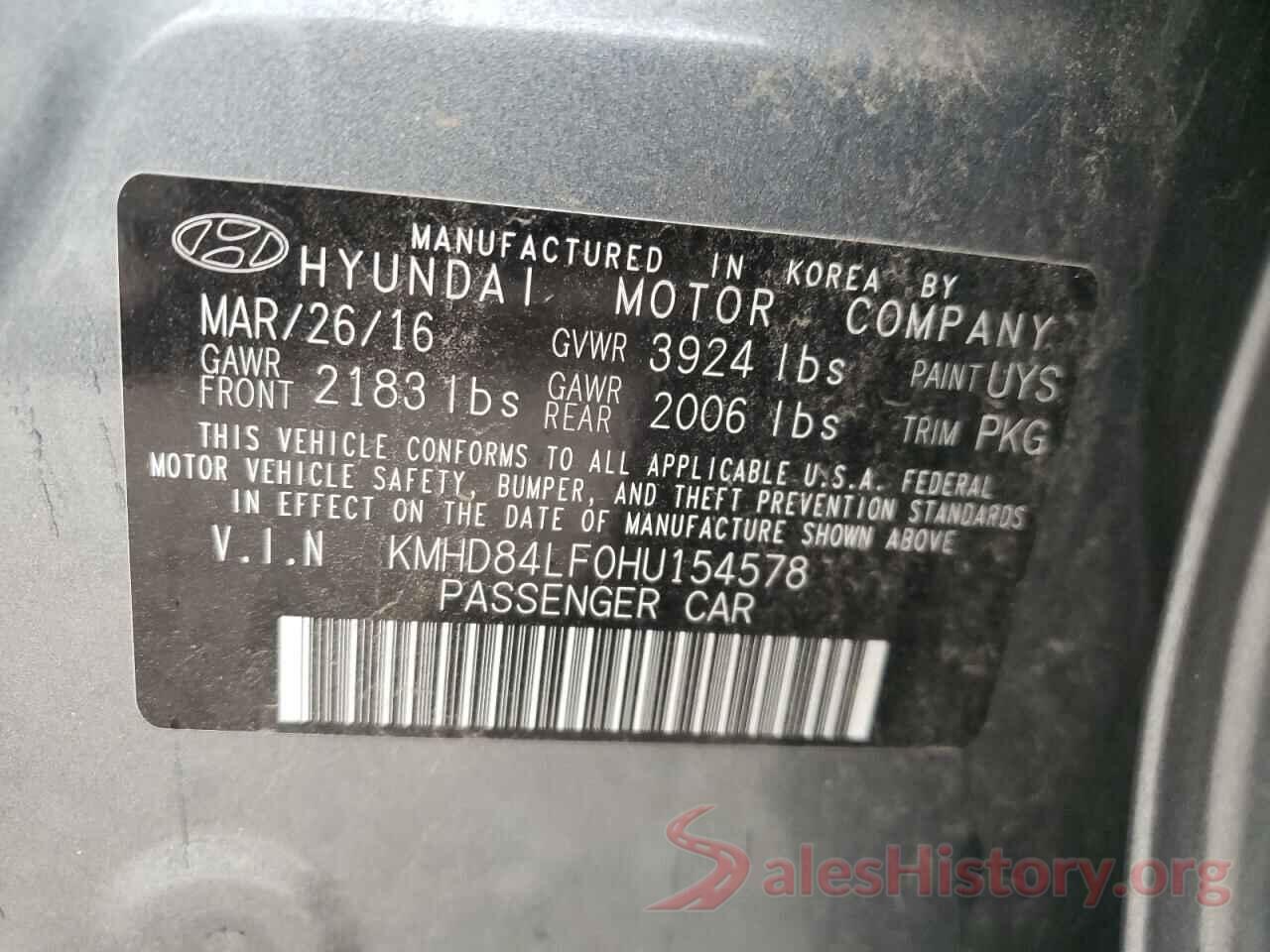 KMHD84LF0HU154578 2017 HYUNDAI ELANTRA