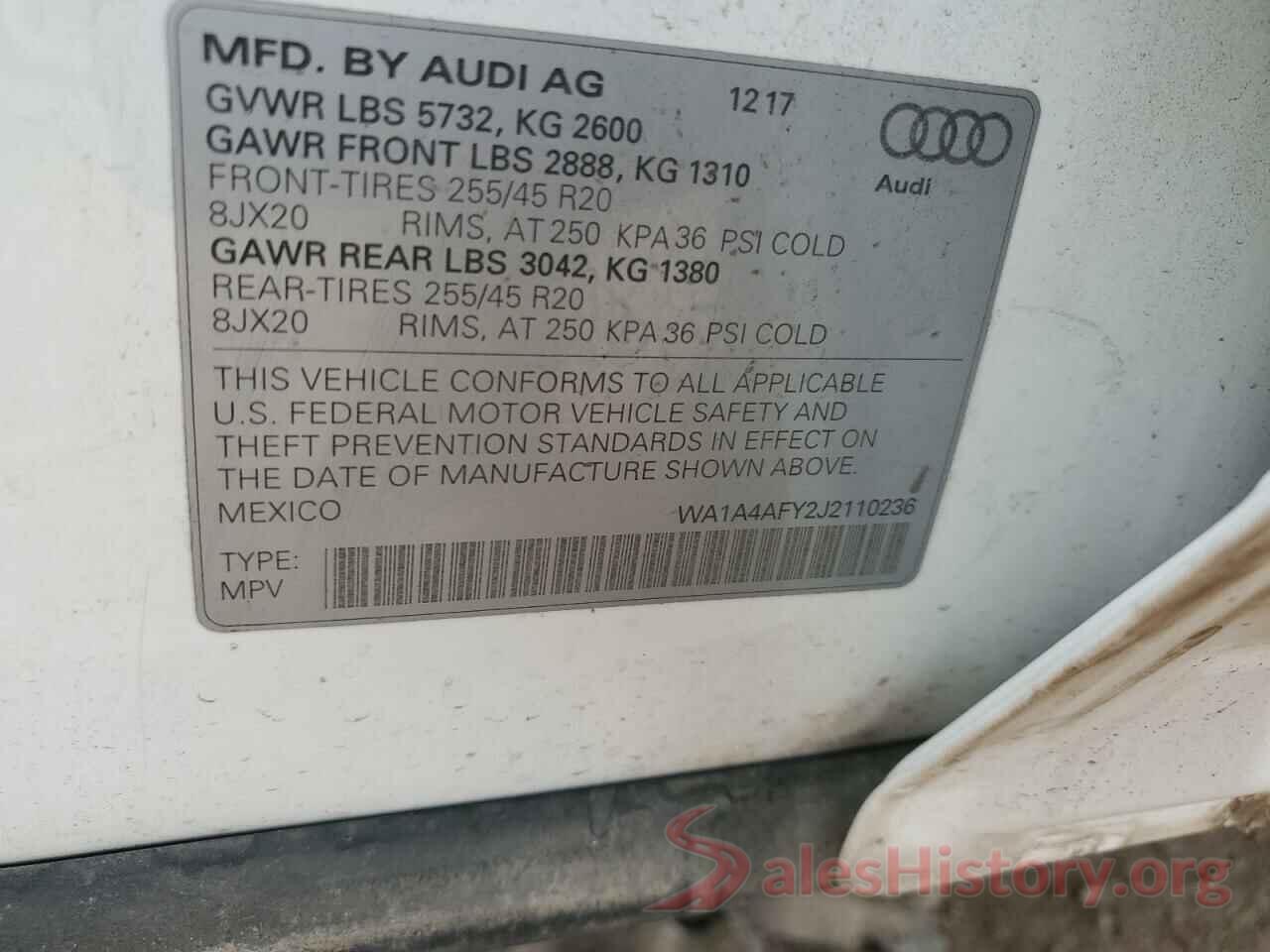 WA1A4AFY2J2110236 2018 AUDI SQ5