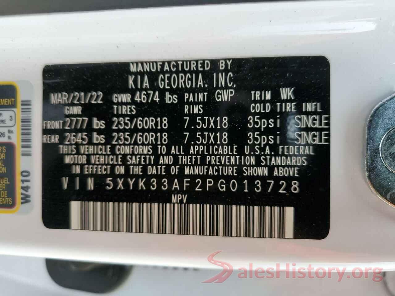 5XYK33AF2PG013728 2023 KIA SPORTAGE