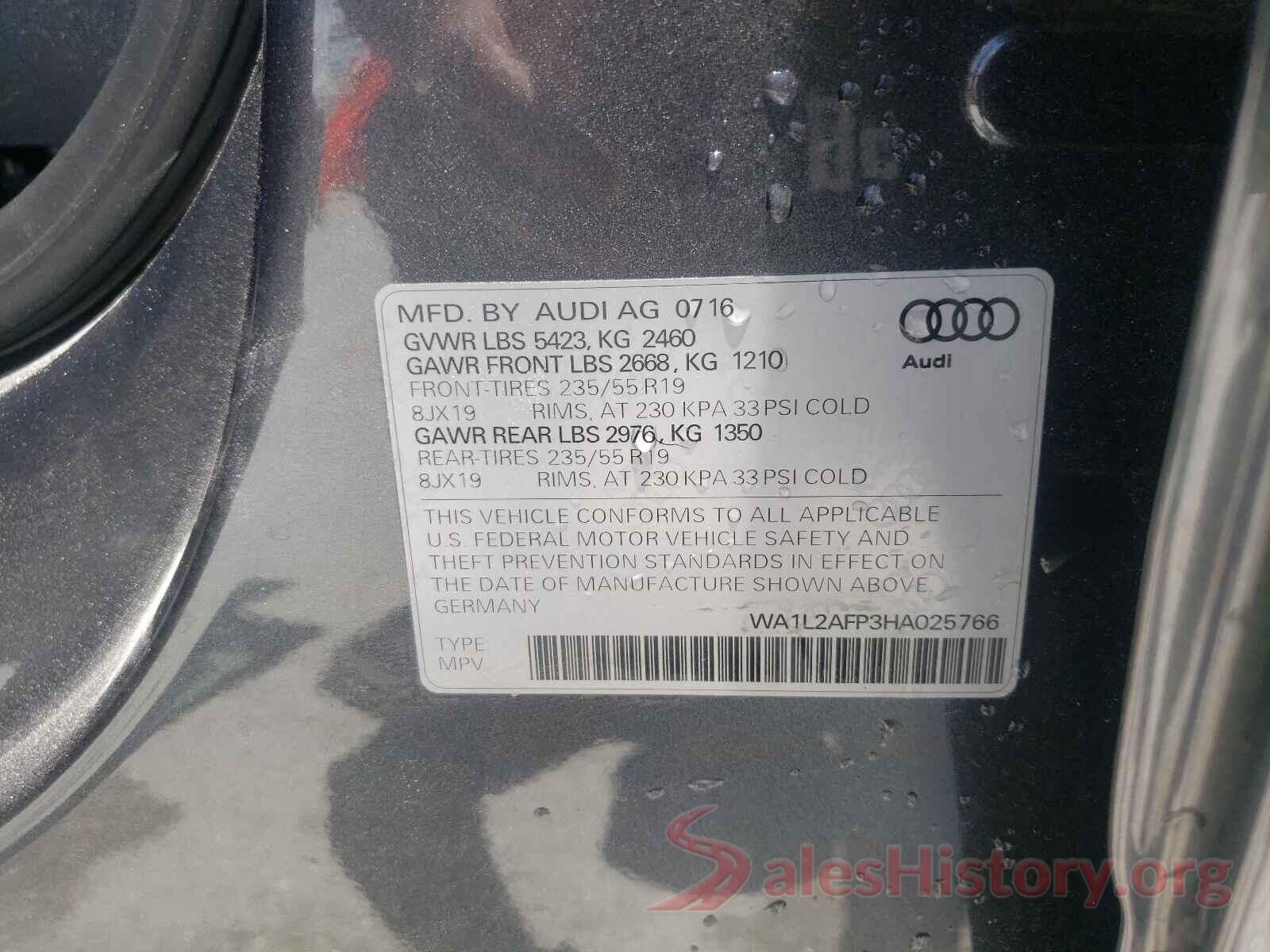 WA1L2AFP3HA025766 2017 AUDI Q5