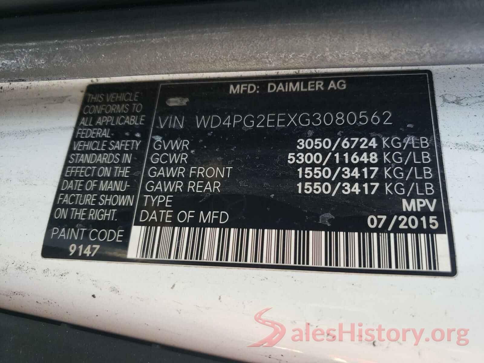 WD4PG2EEXG3080562 2016 MERCEDES-BENZ ALL OTHER