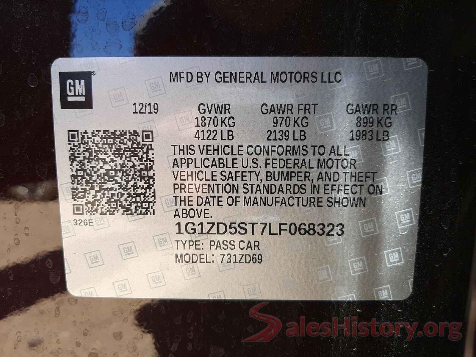 1G1ZD5ST7LF068323 2020 CHEVROLET MALIBU