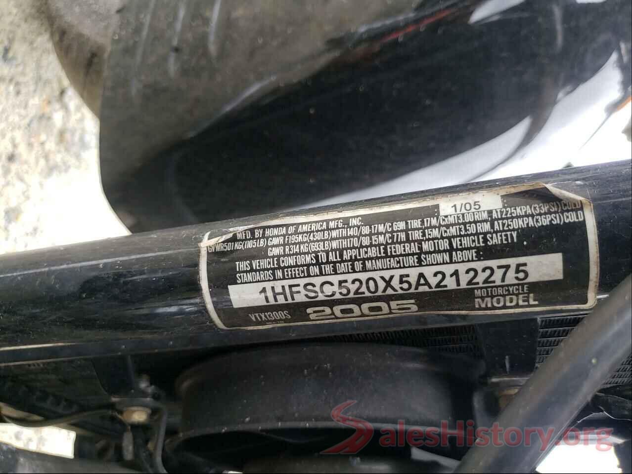 1HFSC520X5A212275 2005 HONDA VT CYCLE