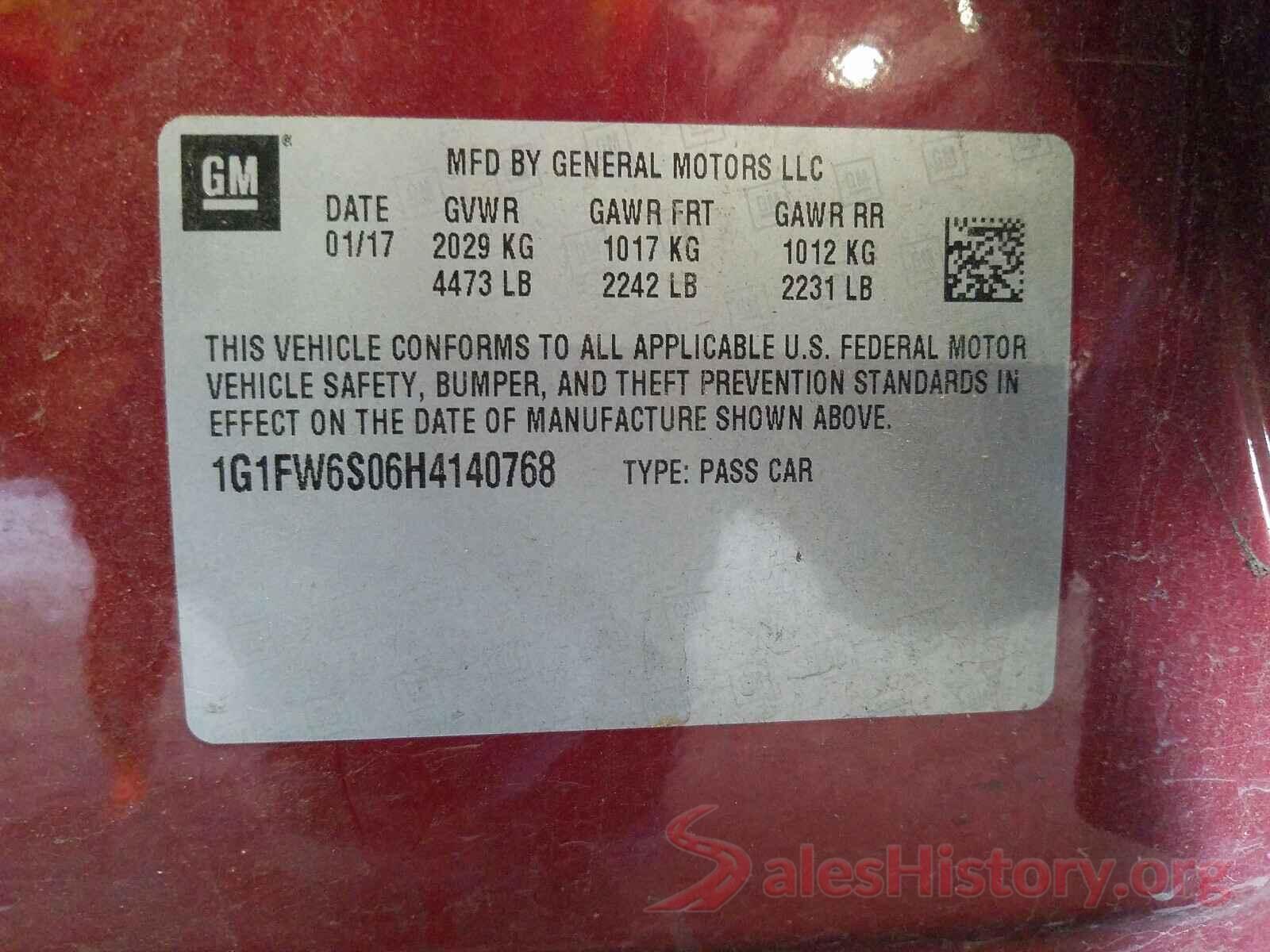 1G1FW6S06H4140768 2017 CHEVROLET BOLT