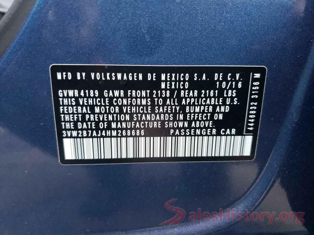 3VW2B7AJ4HM268686 2017 VOLKSWAGEN JETTA