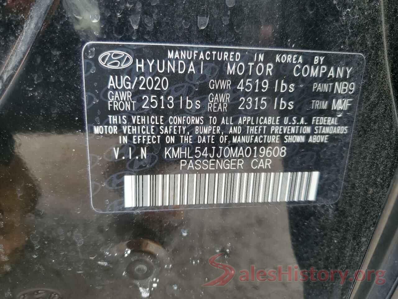 KMHL54JJ0MA019608 2021 HYUNDAI SONATA