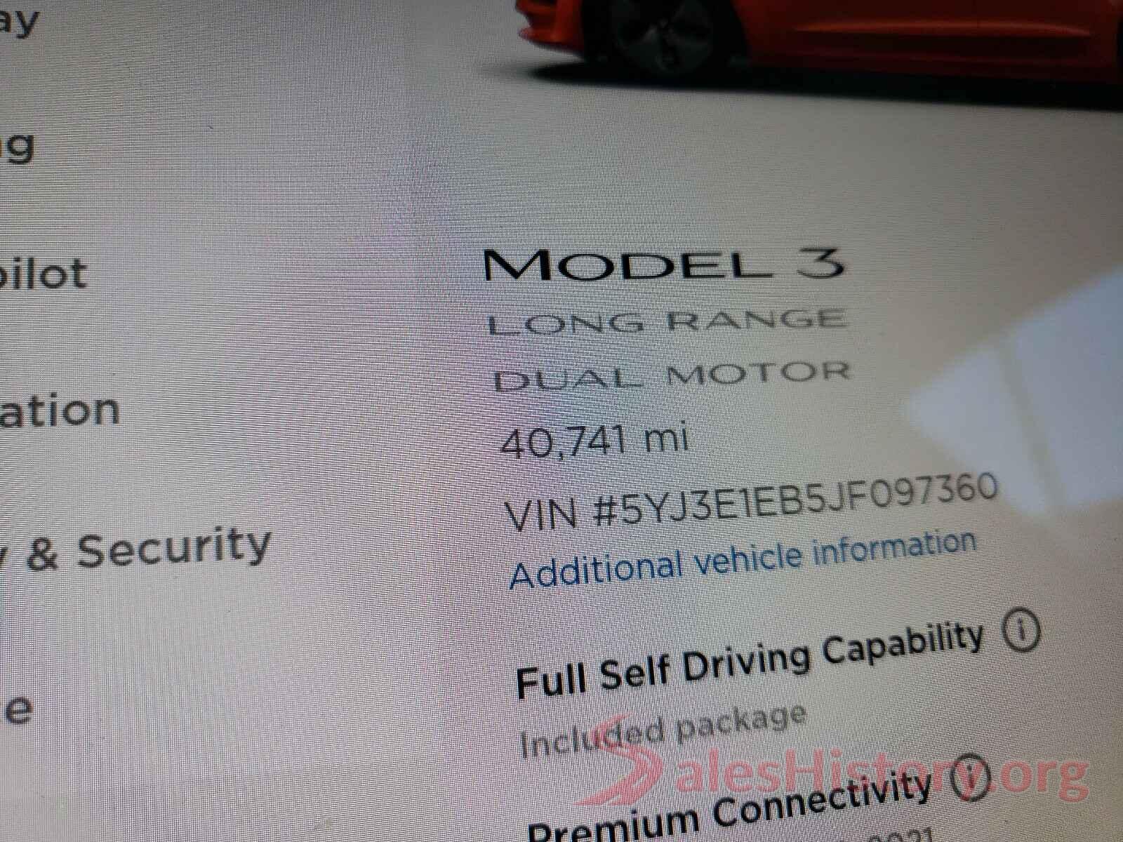 5YJ3E1EB5JF097360 2018 TESLA MODEL 3