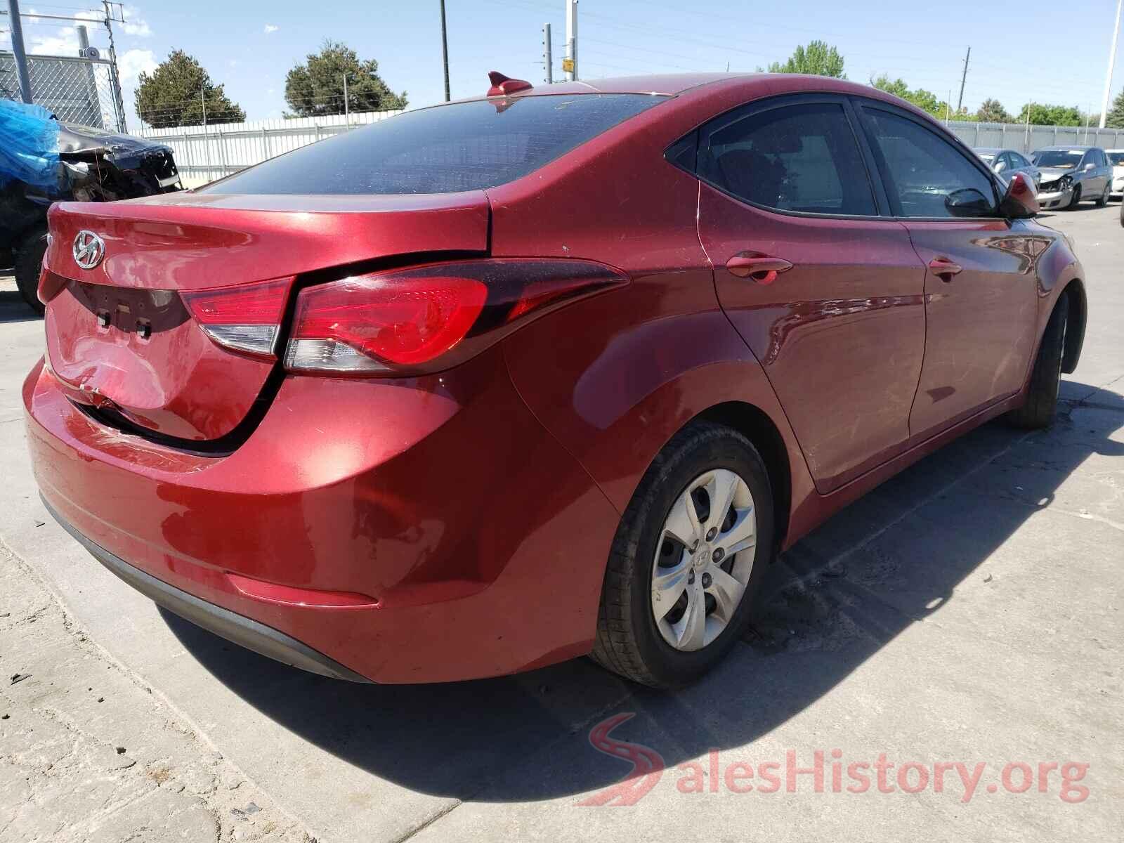 5NPDH4AE8GH701300 2016 HYUNDAI ELANTRA