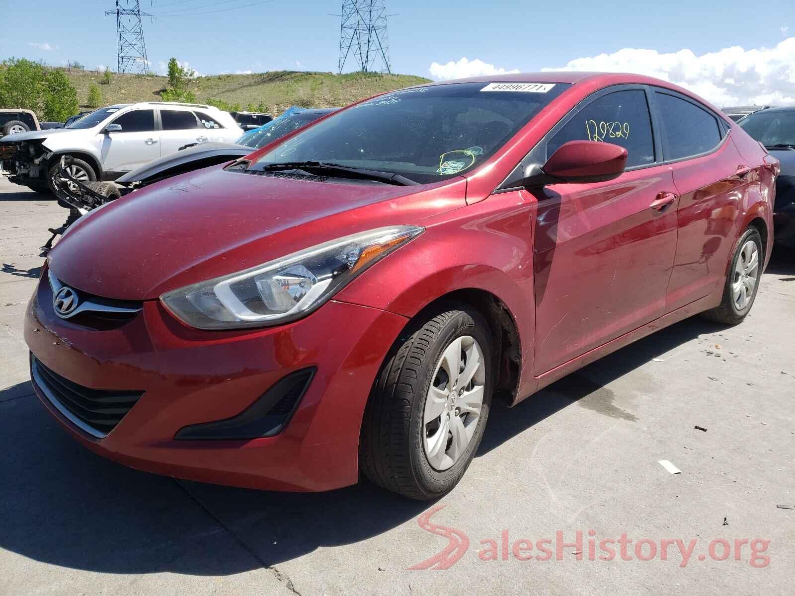 5NPDH4AE8GH701300 2016 HYUNDAI ELANTRA