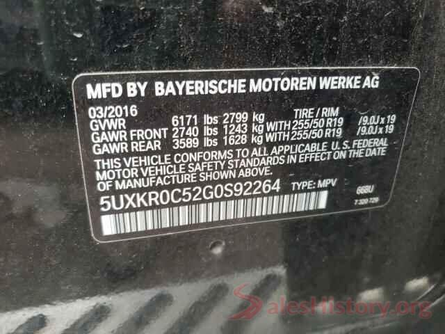 5UXKR0C52G0S92264 2016 BMW X5