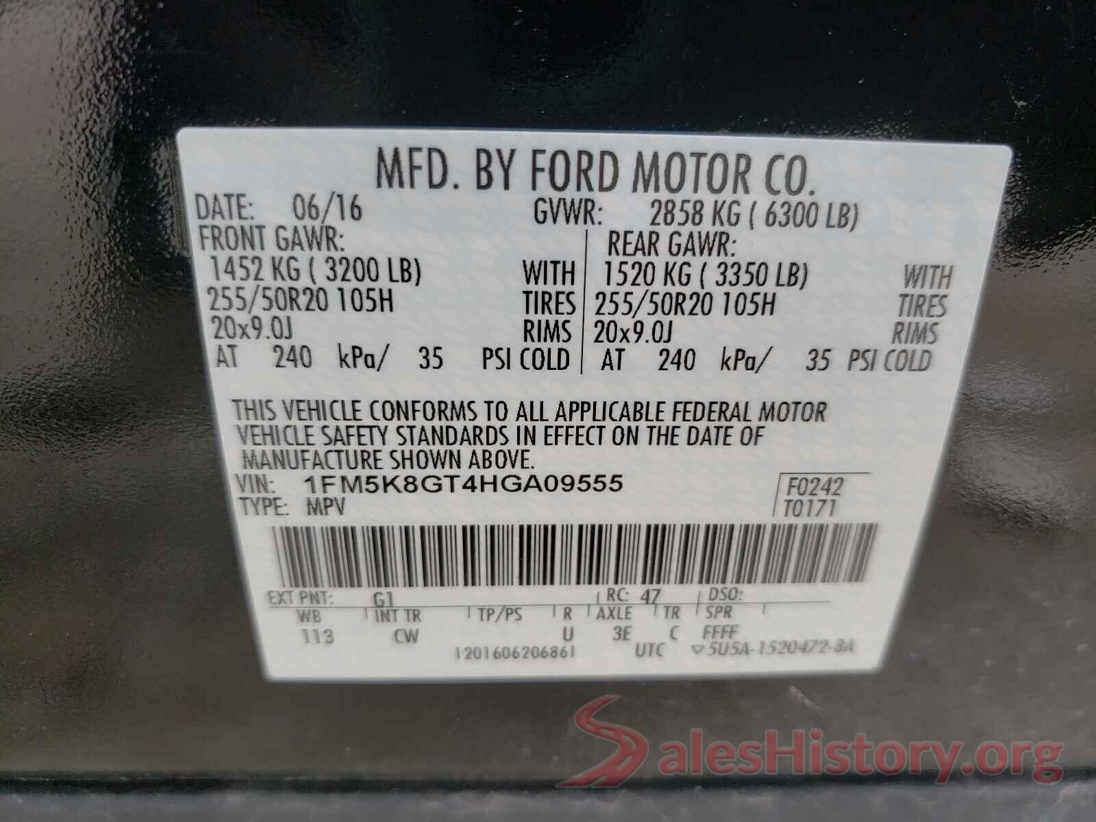 1FM5K8GT4HGA09555 2017 FORD EXPLORER