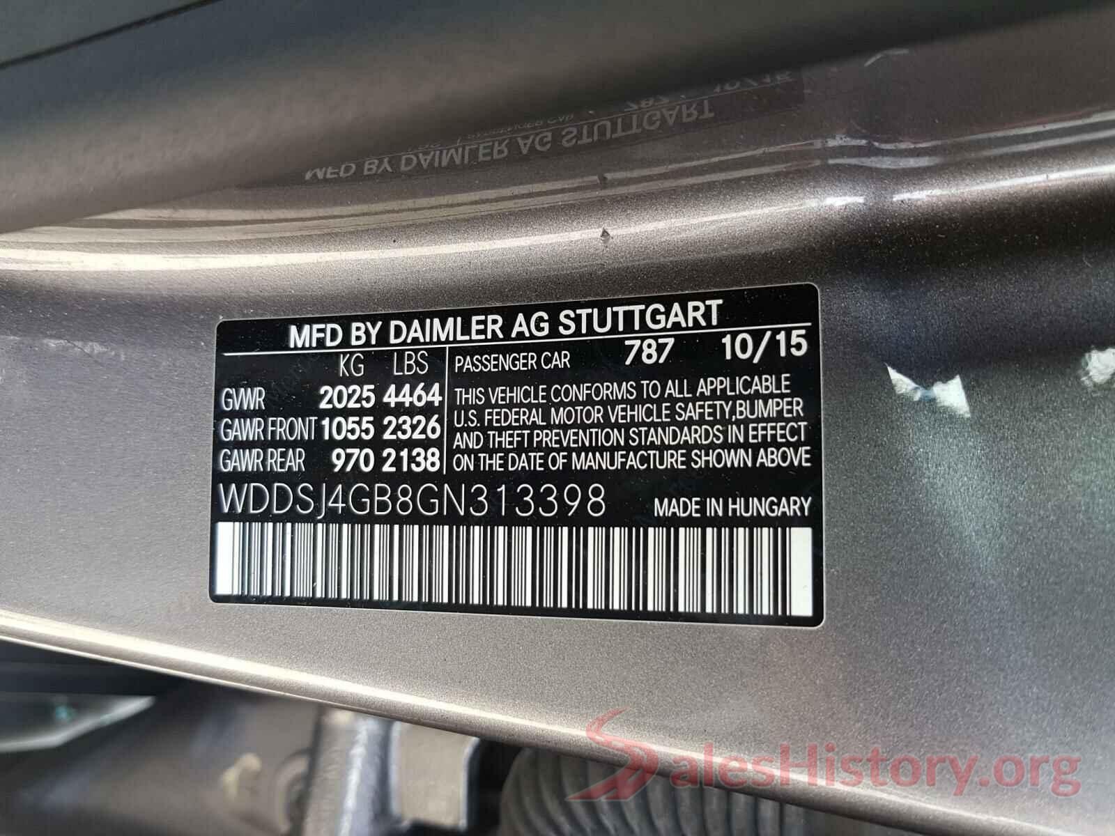 WDDSJ4GB8GN313398 2016 MERCEDES-BENZ C CLASS