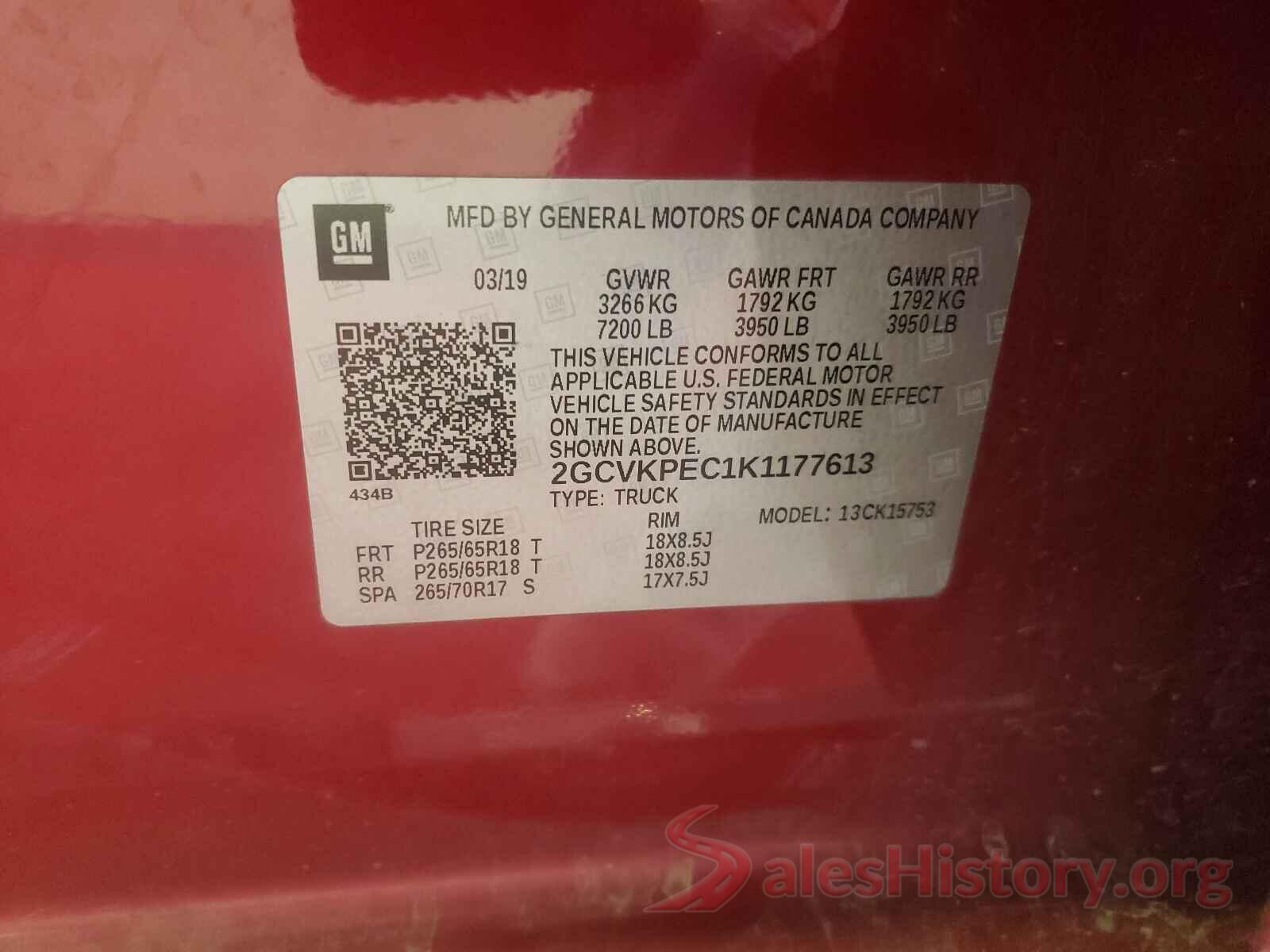 2GCVKPEC1K1177613 2019 CHEVROLET SILVERADO