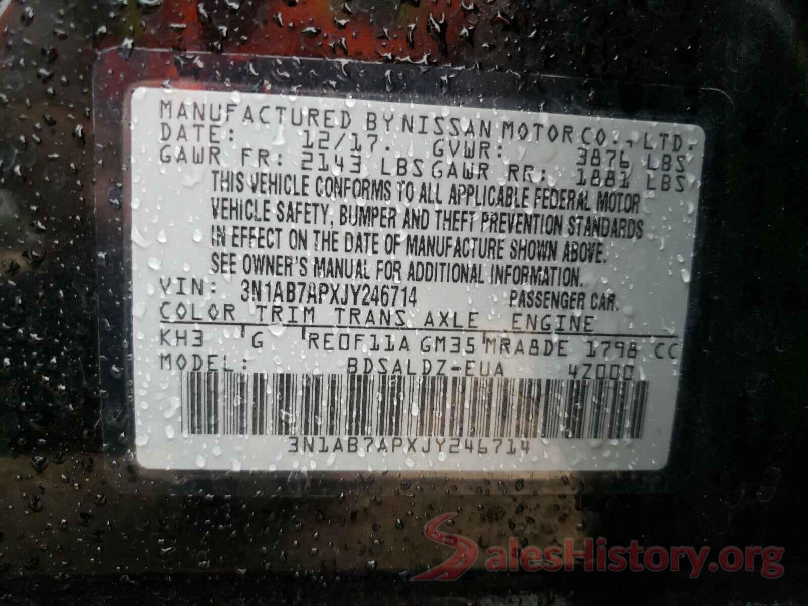 3N1AB7APXJY246714 2018 NISSAN SENTRA