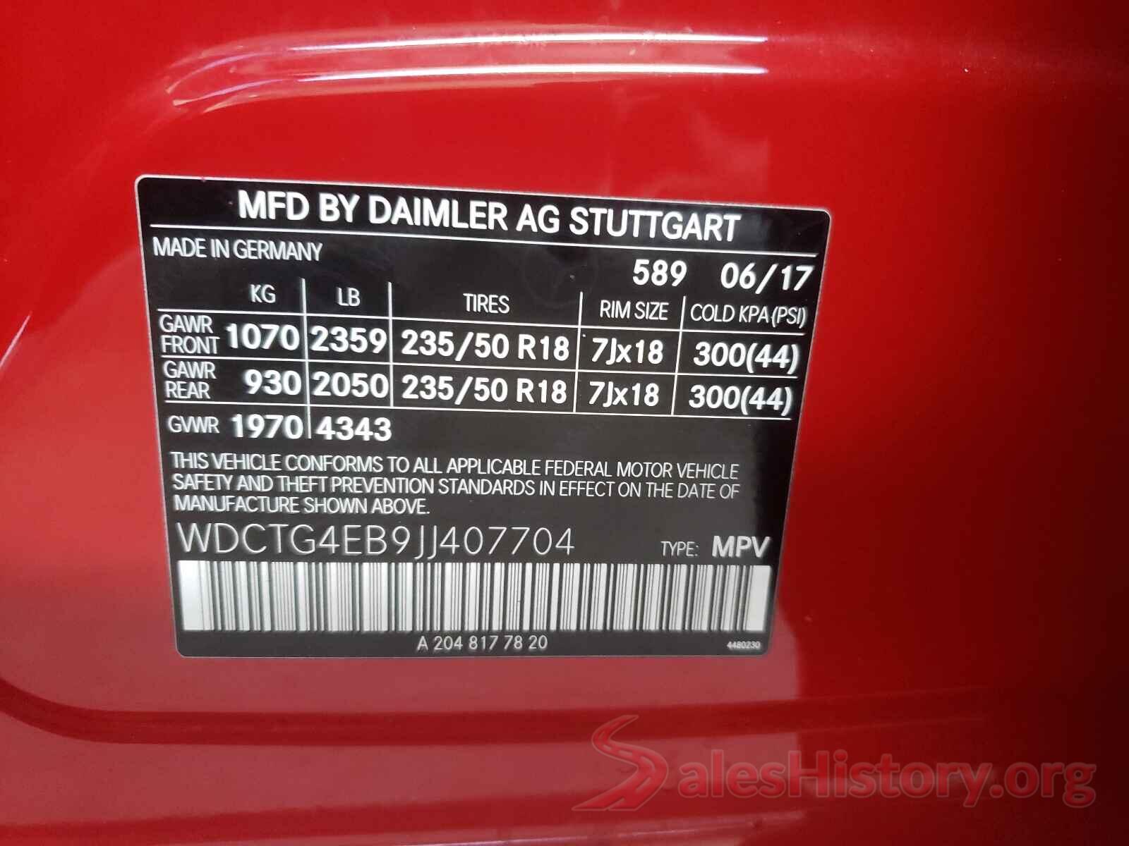 WDCTG4EB9JJ407704 2018 MERCEDES-BENZ G CLASS