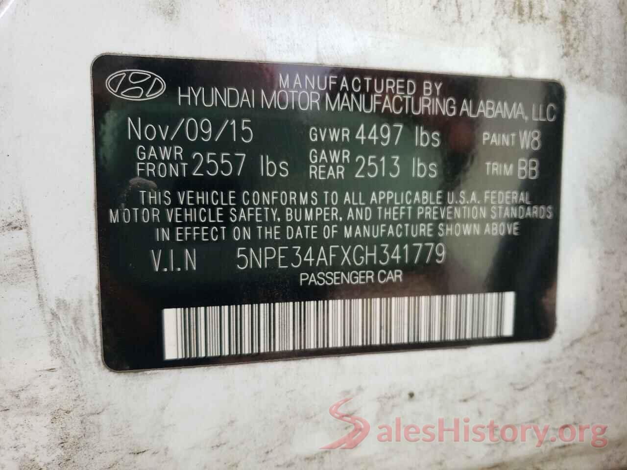 5NPE34AFXGH341779 2016 HYUNDAI SONATA