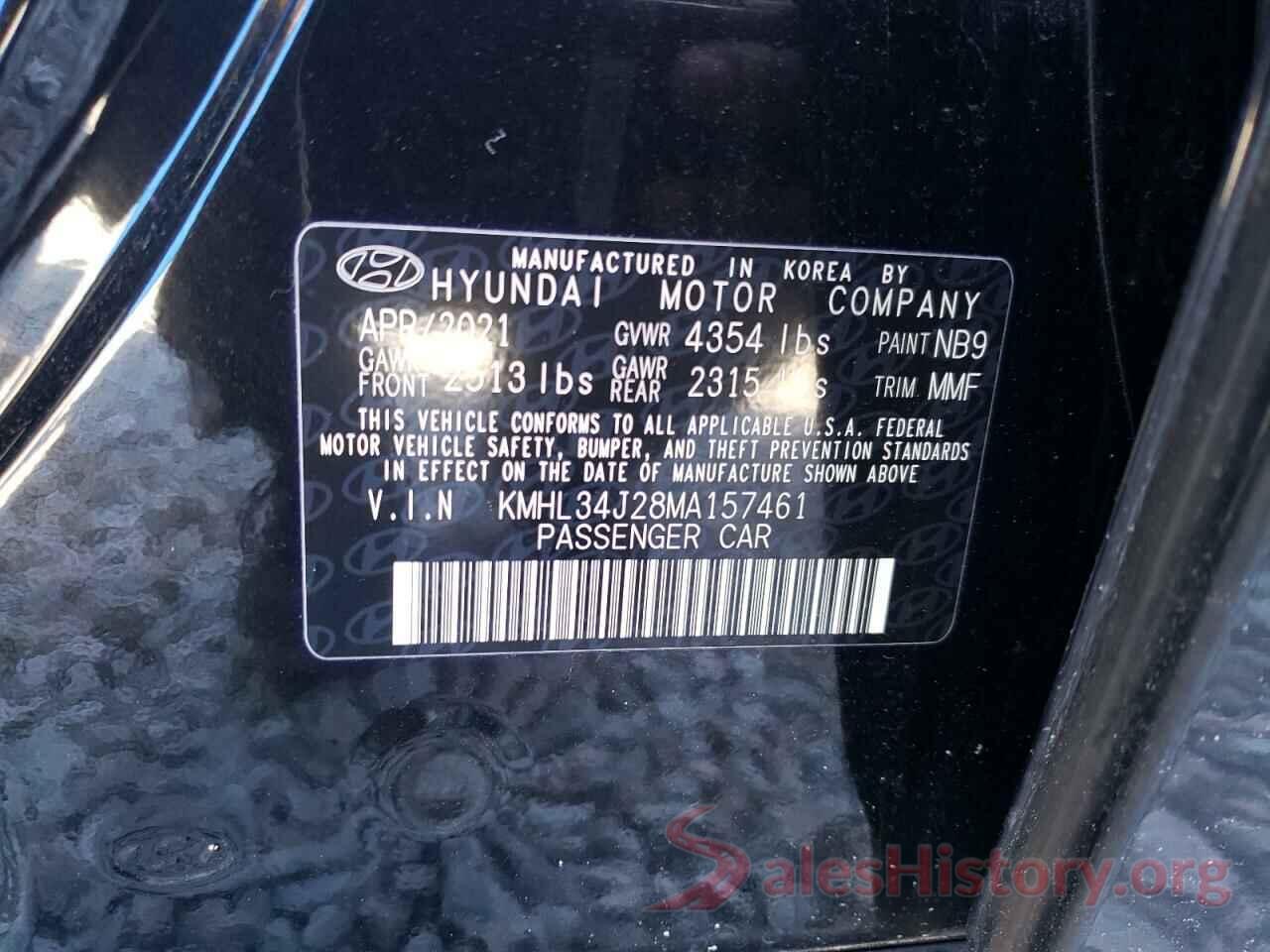 KMHL34J28MA157461 2021 HYUNDAI SONATA