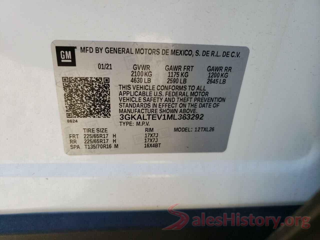 3GKALTEV1ML363292 2021 GMC TERRAIN