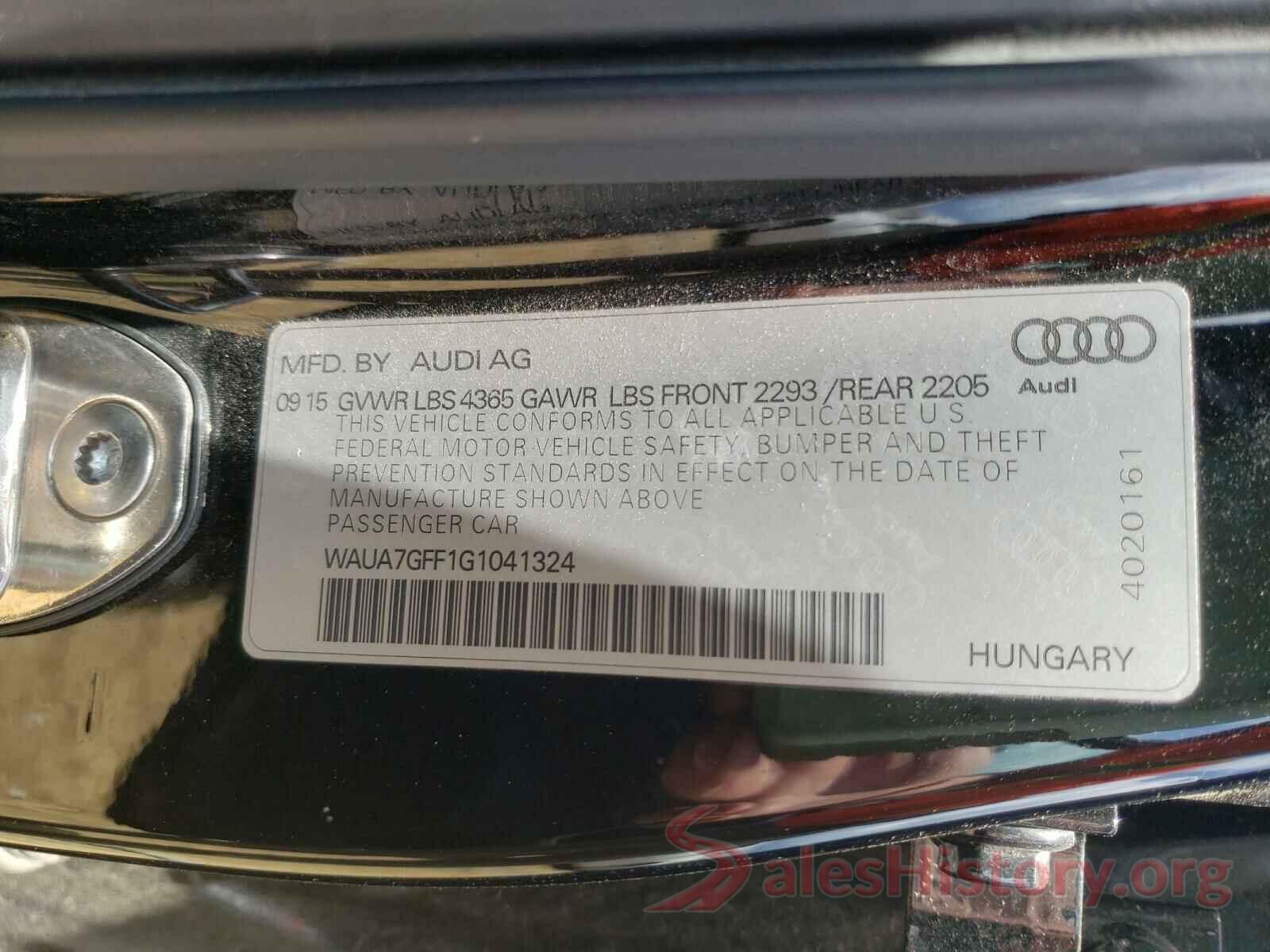 WAUA7GFF1G1041324 2016 AUDI A3