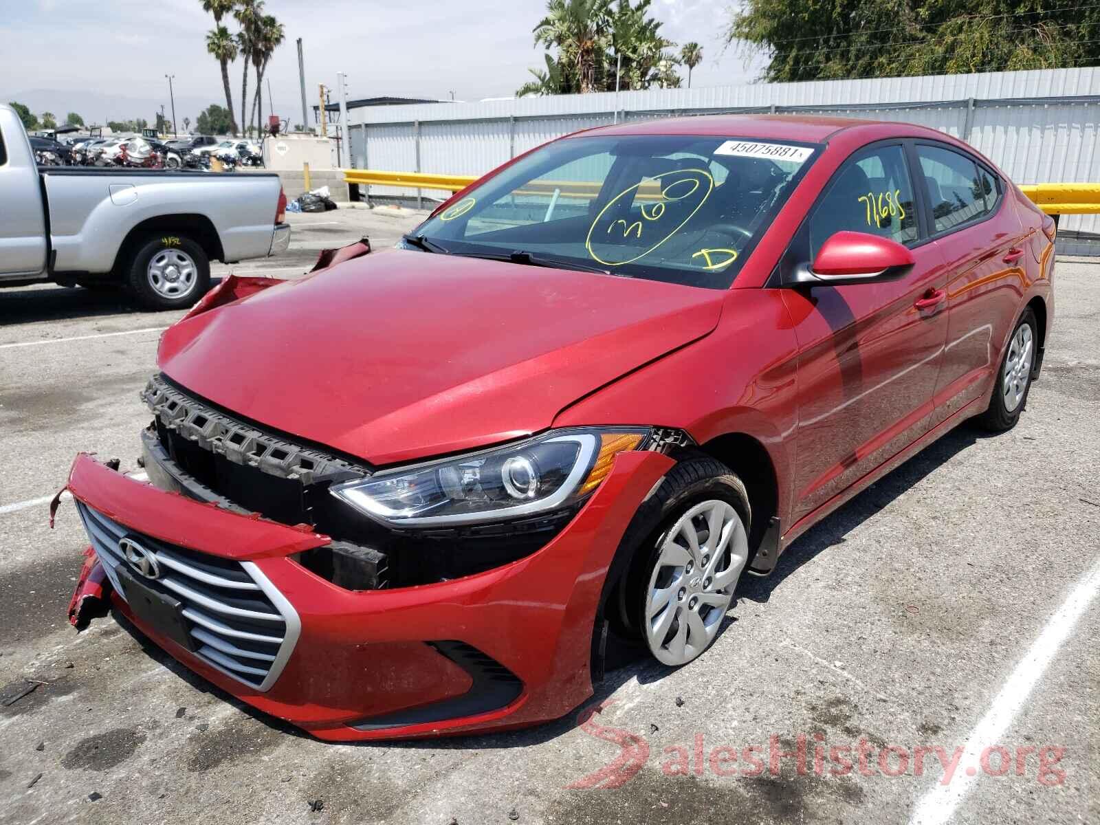 KMHD74LF1HU400511 2017 HYUNDAI ELANTRA