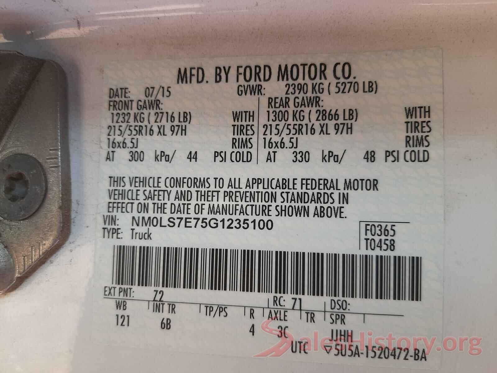 NM0LS7E75G1235100 2016 FORD TRANSIT CO