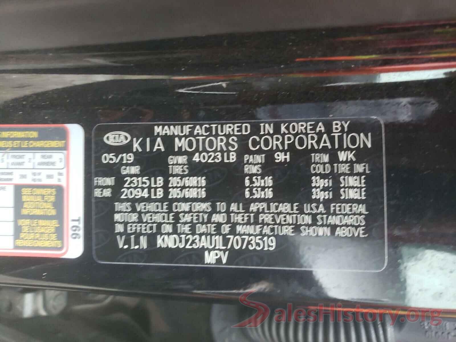 KNDJ23AU1L7073519 2020 KIA SOUL