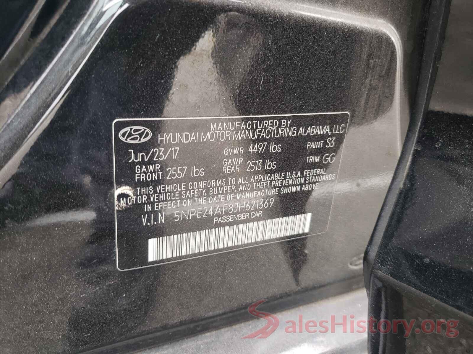 5NPE24AF8JH621369 2018 HYUNDAI SONATA