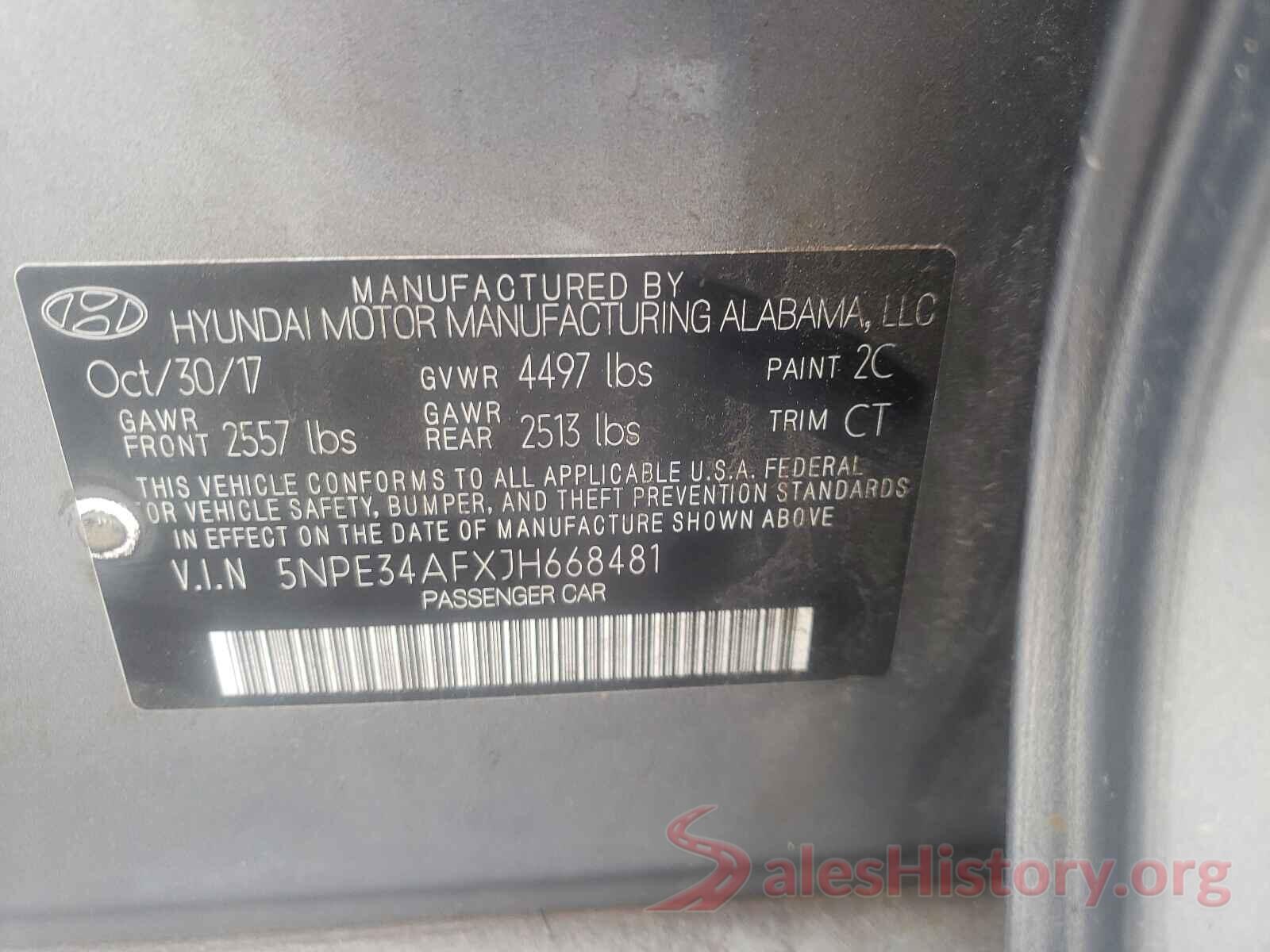 5NPE34AFXJH668481 2018 HYUNDAI SONATA