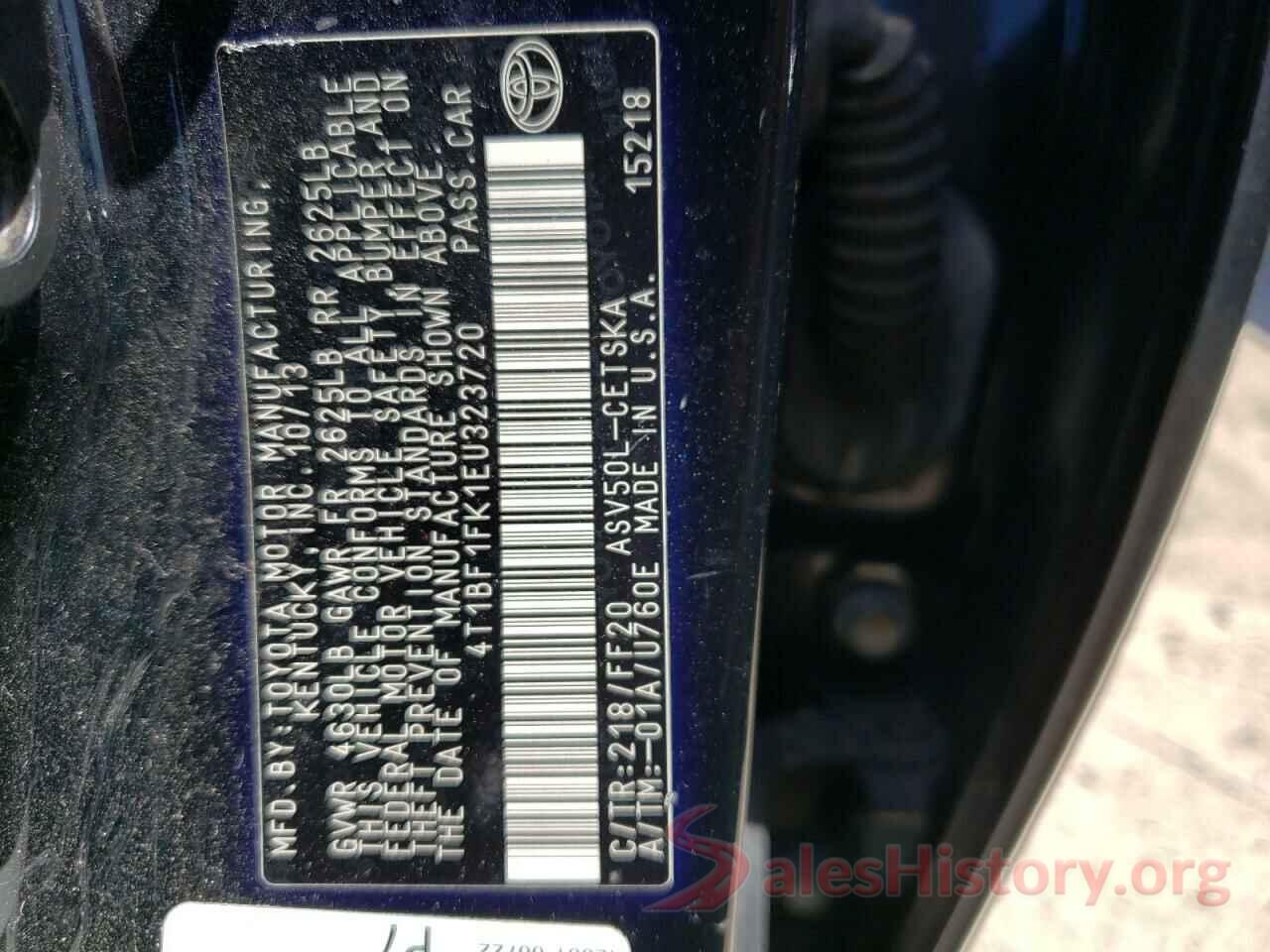 4T1BF1FK1EU323720 2014 TOYOTA CAMRY